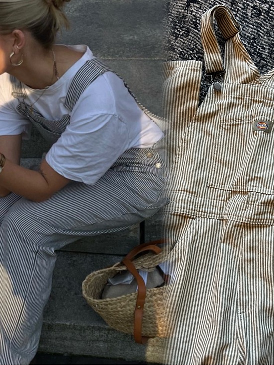 Dickies Denim - Dickies hickory-stripe overalls